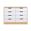 Cómoda Mobikit Misuri 8 Cajones Blanco Carvalo