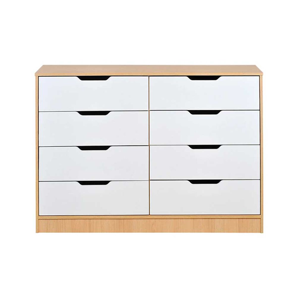 Cómoda Mobikit Misuri 8 Cajones Blanco Carvalo