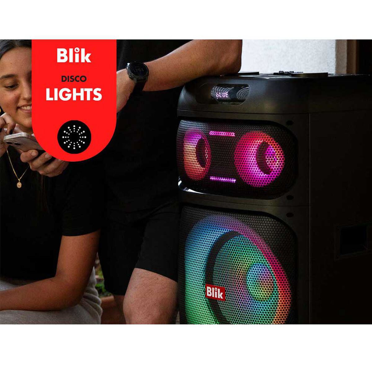 Parlante Bluetooth Blik Light Up 700 Negro