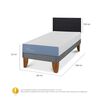 Cama Europea CIC 1 Plaza Excellence + Respaldo Villarrica Negro