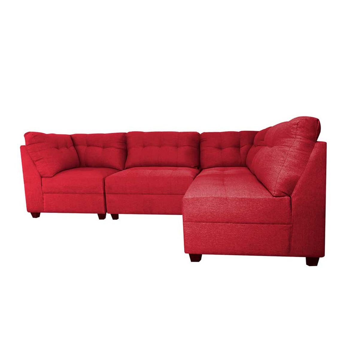 Sofá Seccional Derecho Deco Class Munich 5 Cuerpos Burdeo