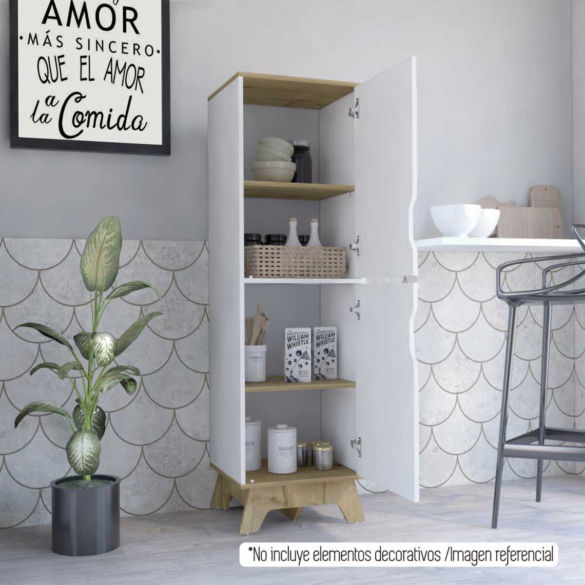 Mueble Alacena TuHome Bi Color Blanco Duna 2 Puertas