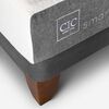 Cama Europea CIC 1,5 Plazas Smart + Respaldo Tapizado Eufrates + Velador Niger