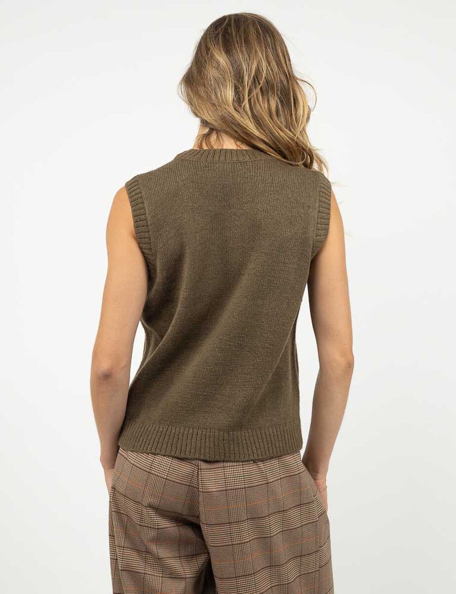 Sweater Sin Mangas Mujer Zibel