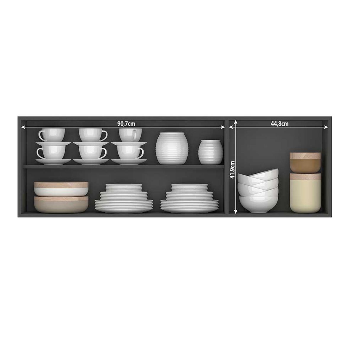 Mueble de Cocina Aereo Vekkahome Opie Gris