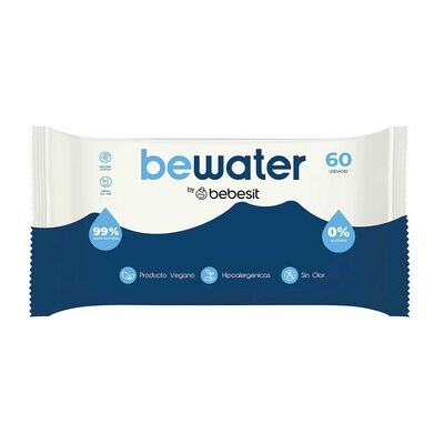 Imagen 1 del producto Wipes Toallas Húmedas BeWater Bebesit - Caja 12x60 unidades Bebesit