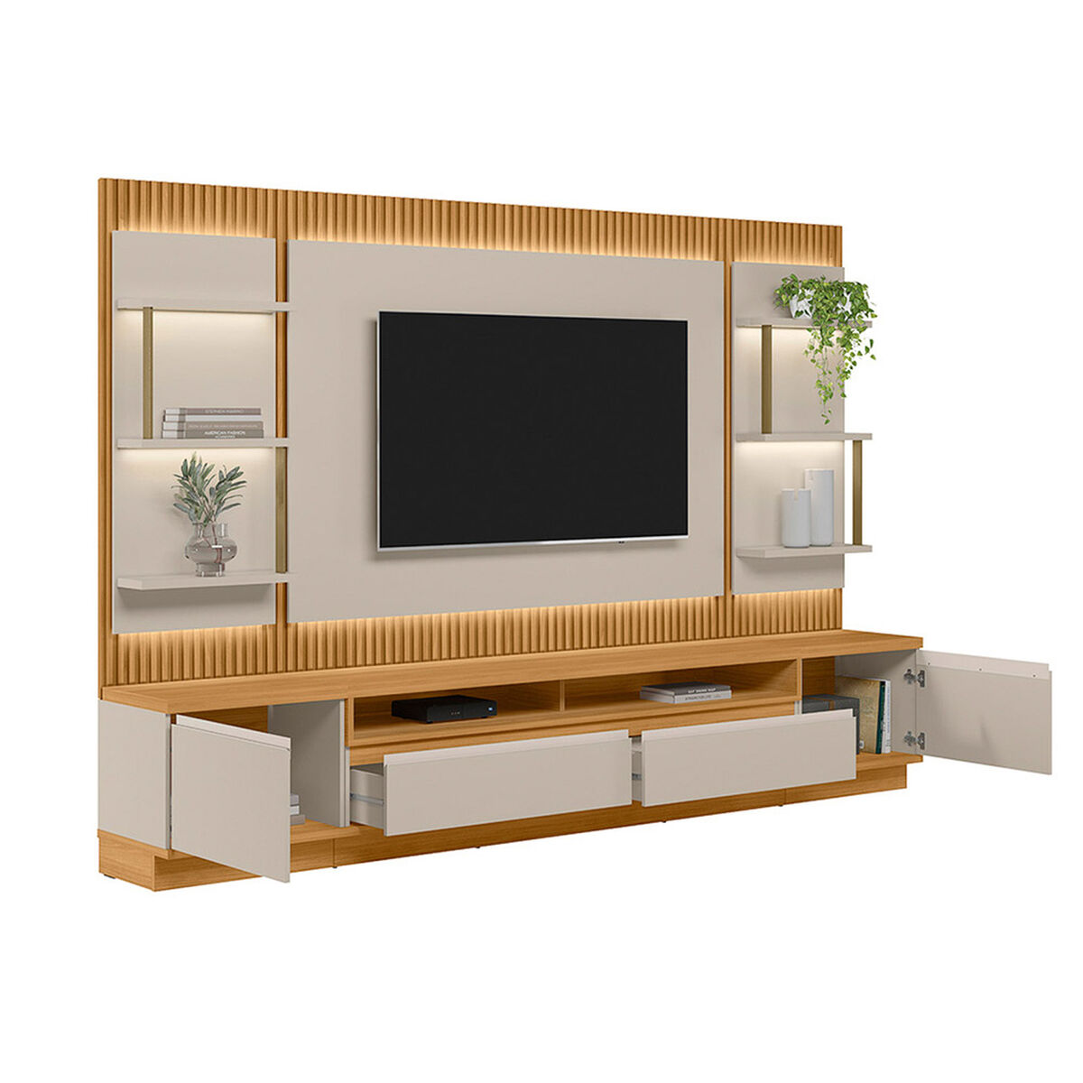 Home TV Di Poretti Design Sao Paulo Hasta 70" Caf&eacute; Claro