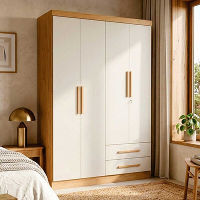 Closet Yardas Josefa 4 Puertas 2 Cajones Arena