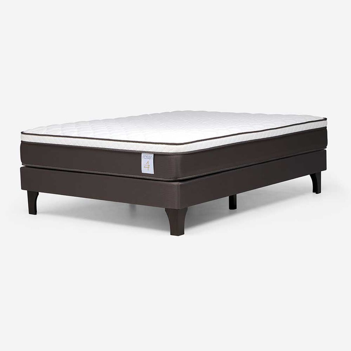 Cama Europea Rosen 2 Plazas New Style 4 Plus + Respaldo Tabor
