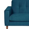 Sofá Latam Home Salermo Tela Velvet 3 Cuerpos Azul Petroleo
