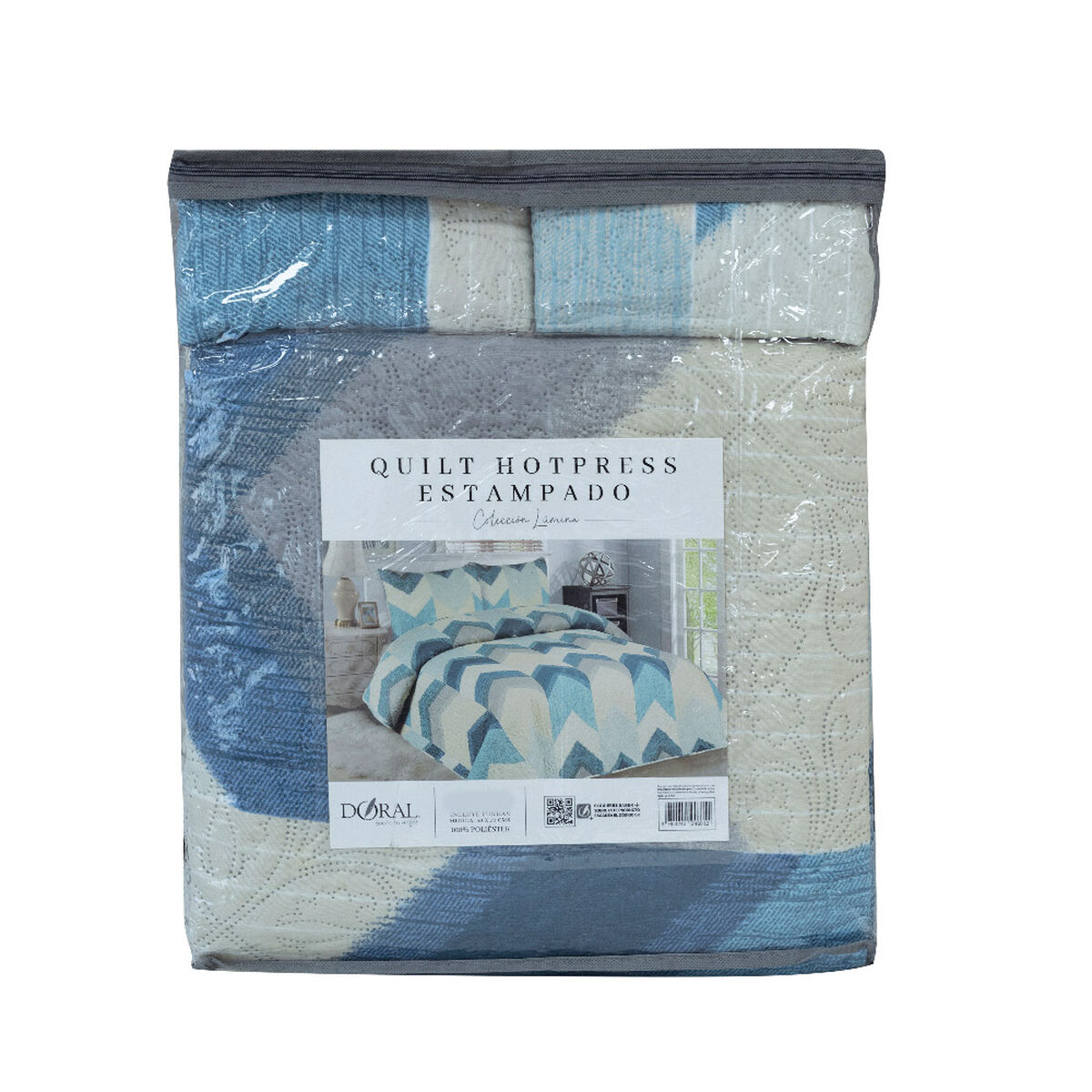 Quilt Doral Hotpress Estampado 2 Plazas Flechas