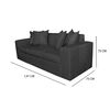 Sofa + 2 Pouff A&M Home Maxi Negro