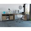 Combo Escritorio en L + Gabinete TuHome Bilbao Miel Wengue