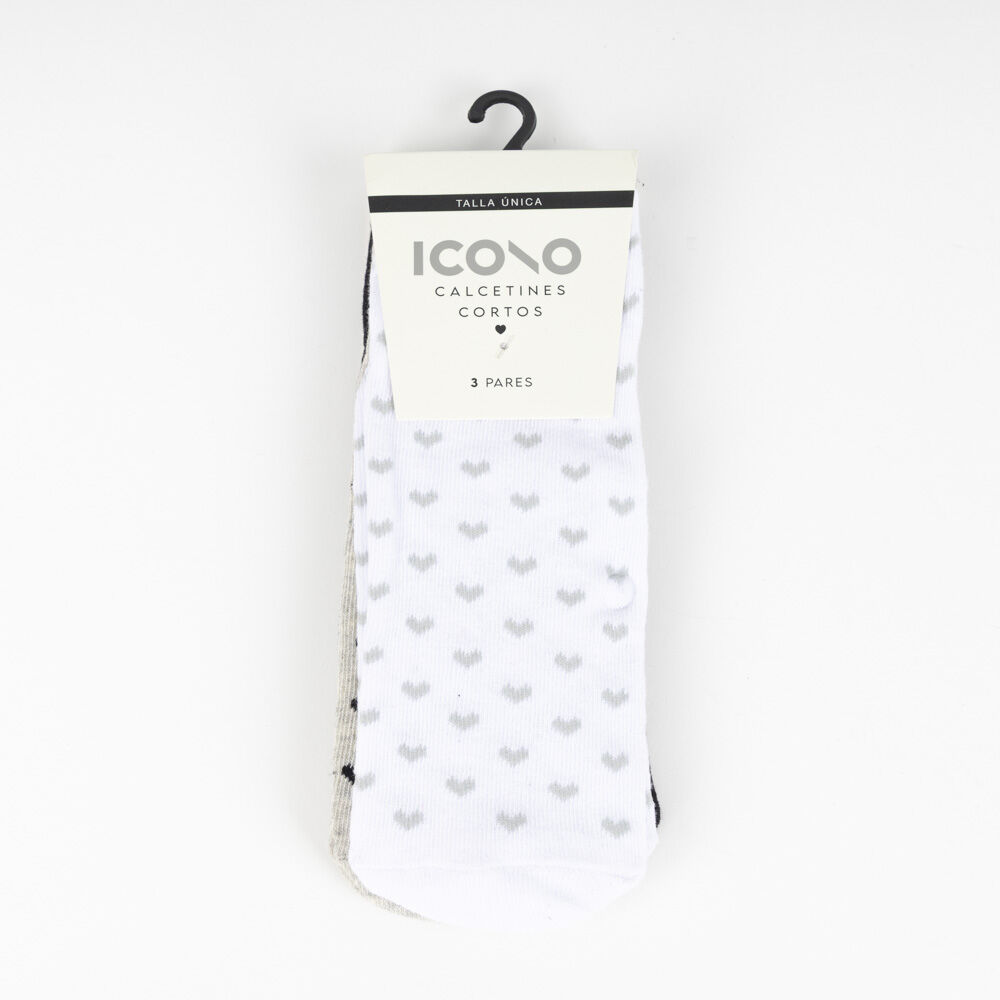 Pack 3 Calcetines Corto Mujer Icono