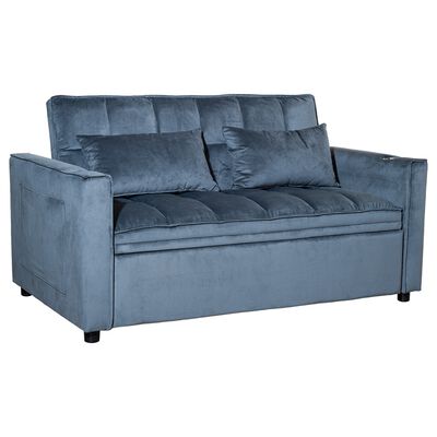 Sofá Cama Daniels KMP1GR 2 Cuerpos Gris