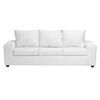 Juego de Living Innovamuebles Kahlo Sofá 3 Cuerpos + Dos Pouf 1 Cuerpo Blanco