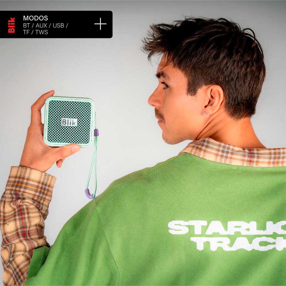 Parlante Bluetooth Blik Bassgo-Gre Verde