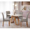 Juego de comedor Decocasa Carol 4 Sillas Off White