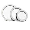 Set 3 Espejos Pl&aacute;stico Vgo para Colgar Circular 23-17-17 cm Blanco