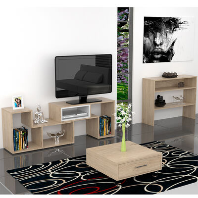 Imagen 1 del producto Rack TV Extensible + Mesa de Centro + Arrimo TuHome