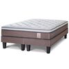 Combo Cama Europea Rosen Base Dividida 2 Plazas New Style 6 + Respaldo + 2 Veladores CIC Genova + Pack Almohadas Celta Imperial Soft