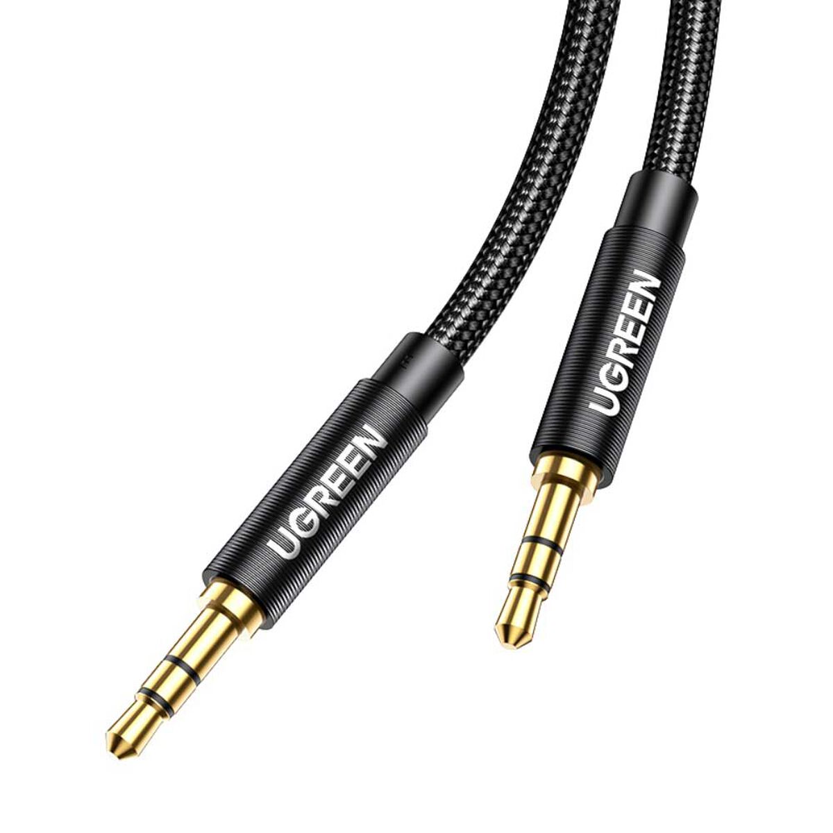 Cable Audio Auxiliar Plug 3.5Mm M/M Trenzado 1M Negro Ugreen Av112