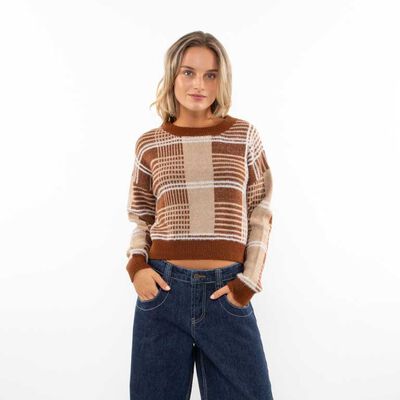 Sweater Tartán Mujer Icono