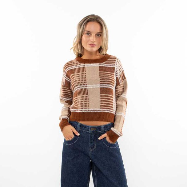 Sweater Tartán Mujer Icono