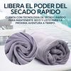 Pack Toallon Y Toalla Microfibra Terry Gris Pro Outdoor