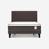 Cama Europea Rosen 2 Plazas New Style 4 + Respaldo Caf&eacute;