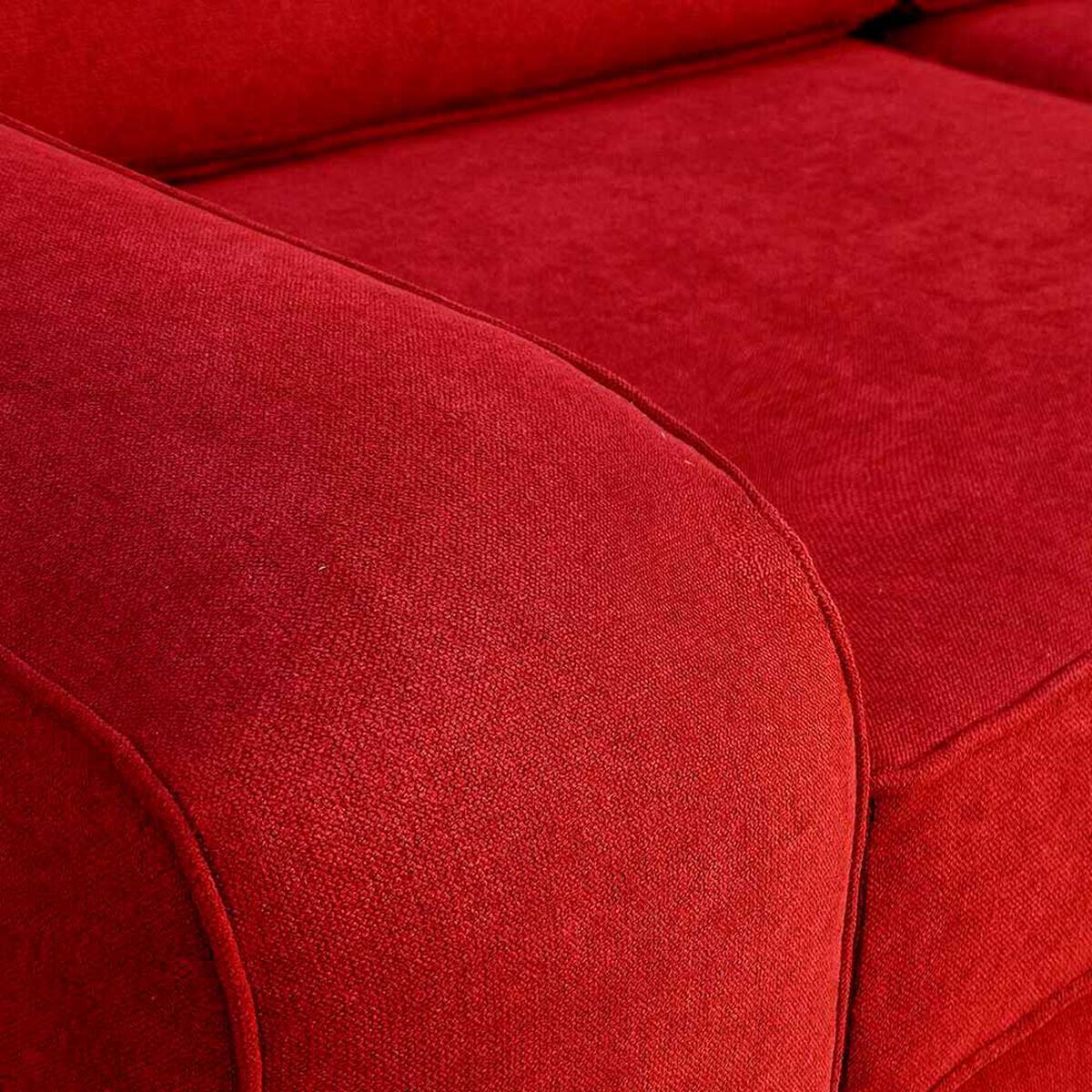 Sof&aacute; Elegant Detail Boston 3 Cuerpos Tela Rojo