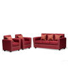 Juego de Living Almore Alemania Sof&aacute; 3 Cuerpos + Dos Sillones 1 Cuerpo Rojo