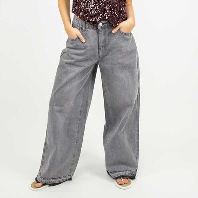 Jeans Mujer Icono Gris-Claro