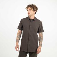 Camisa Manga Corta Hombre Zibel Gris, Negro