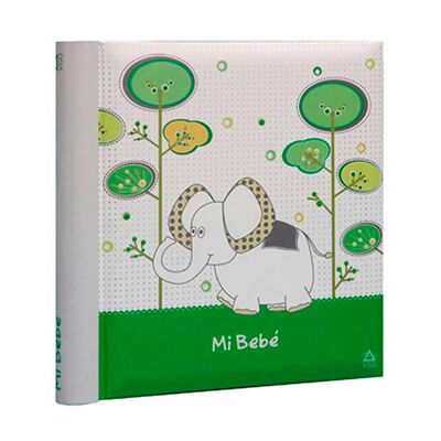 &Aacute;lbum para Fotos Cart&oacute;n Vgo Infantil con Memo y Caratulas 200 Fotos Verde
