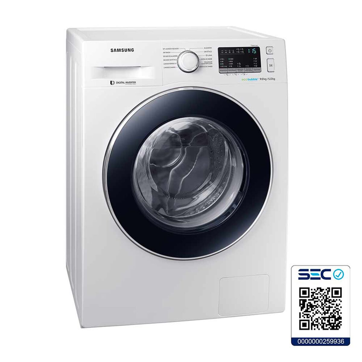 Lavadora Secadora Samsung WD90M4453JW/ZS 9/5 kg