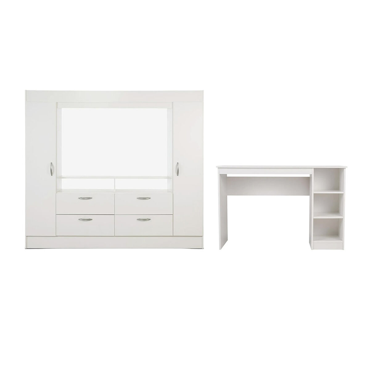 Combo Closet Backer + Escritorio CIC Blanco