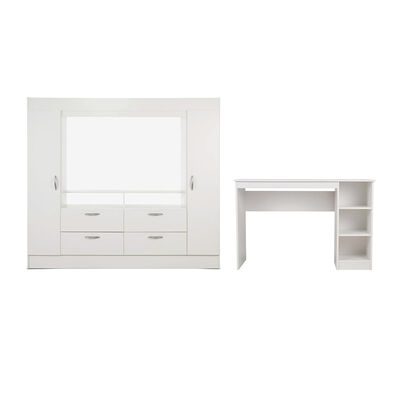 Combo Closet Backer + Escritorio CIC Blanco