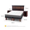 Cama Europea CIC Base Dividida 2 Plazas Anatomic + Respaldo + 2 Veladores New Dublin Chocolate