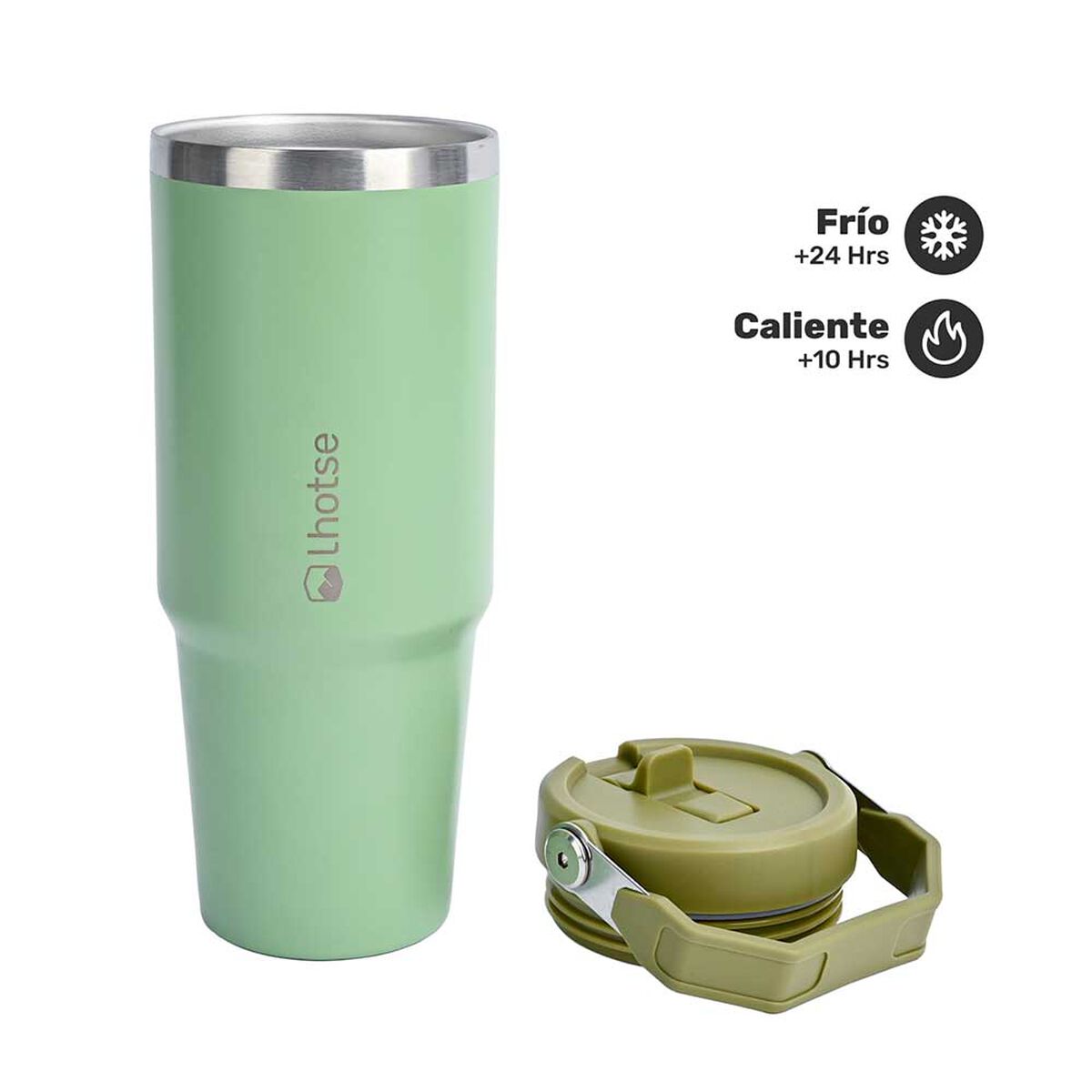 Botella Térmica Insulada Travel Mug 900ml Green Lhotse