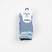 Pack 3 Calcetin Largo de Algodón Niño Chess Denim