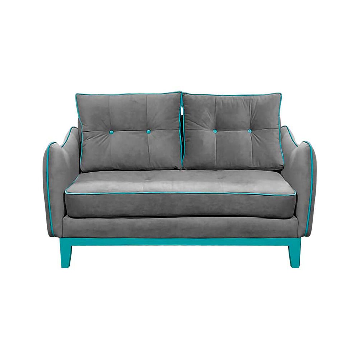 Sofá Living Factory Vintage 2 Cuerpos Gris