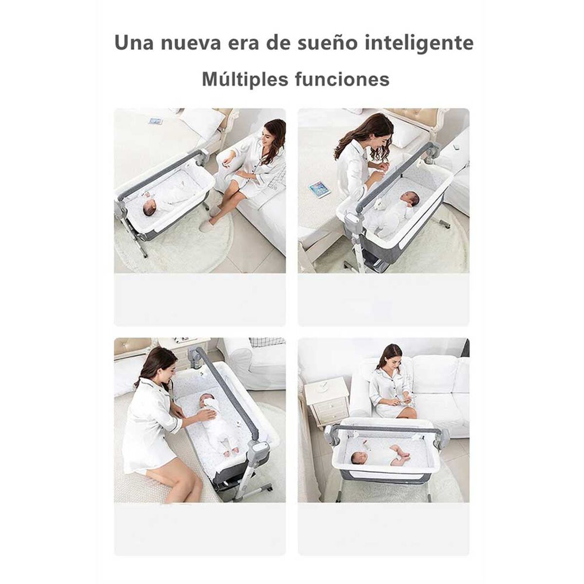 Cuna Colecho Mecedora Eléctrica Verde Lubabycas