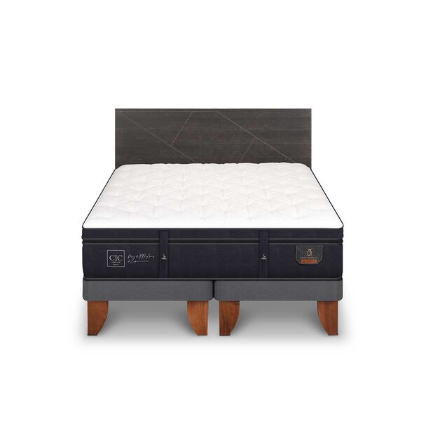 Cama Europea CIC Base Dividida 2 Plazas Súper Premium + Respaldo Villarrica