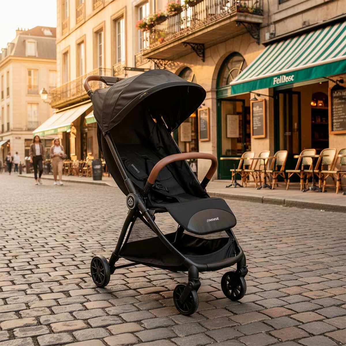 Coche Paseo Aire Cabina Negro Bebesit