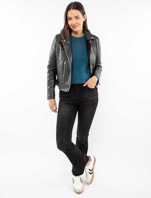 Imagen 2 del producto Chaqueta Ecocuero Mujer Zibel Negro, Verde