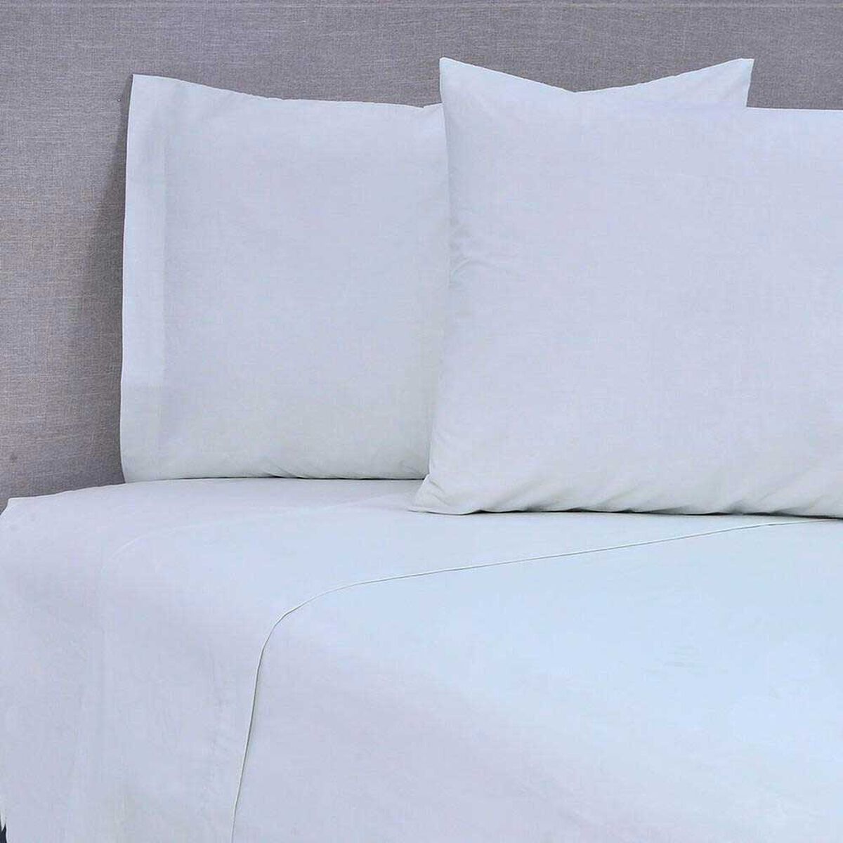 Juego de S&aacute;banas Mashini 144 Hilos 2 Plazas Liso Gris