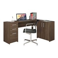 Escritorio Home Mobili Kia 2 Cajones 3 Puertas Café