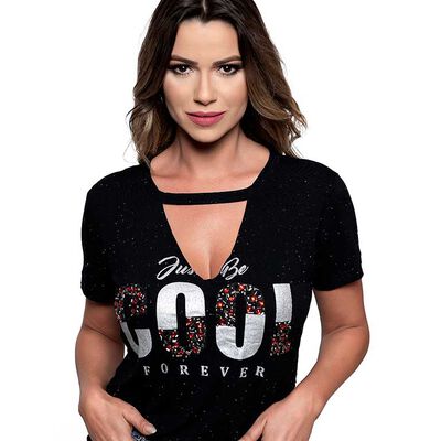 Polera Chocker Mujer Rock Caviar