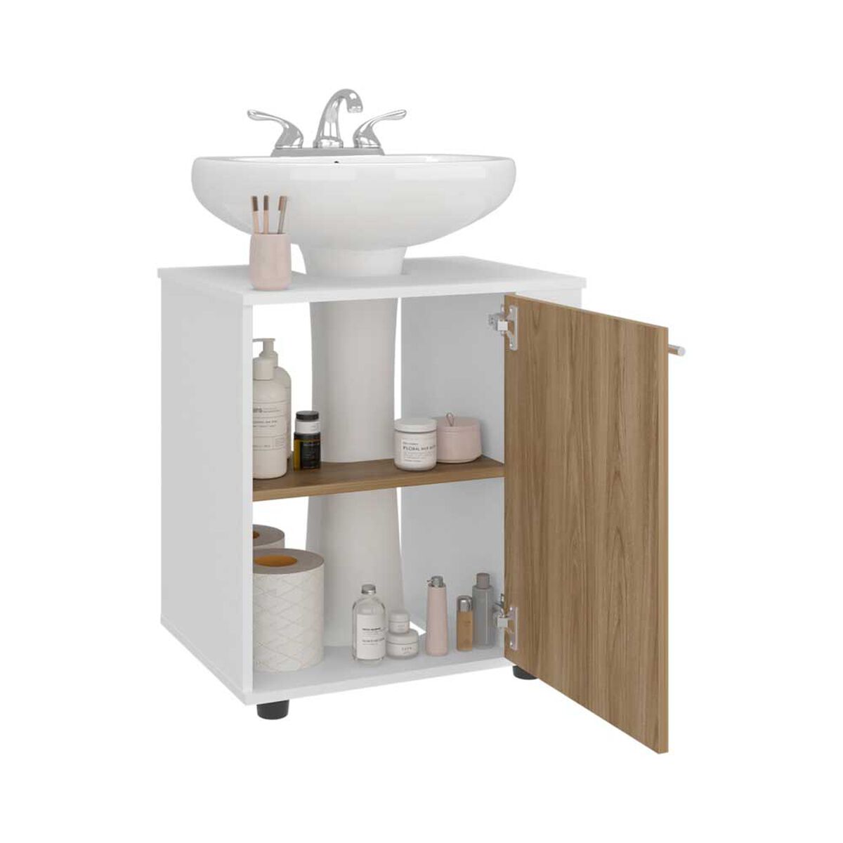 Mueble para Lavamanos Tuhome Phillips Blanco Fresno